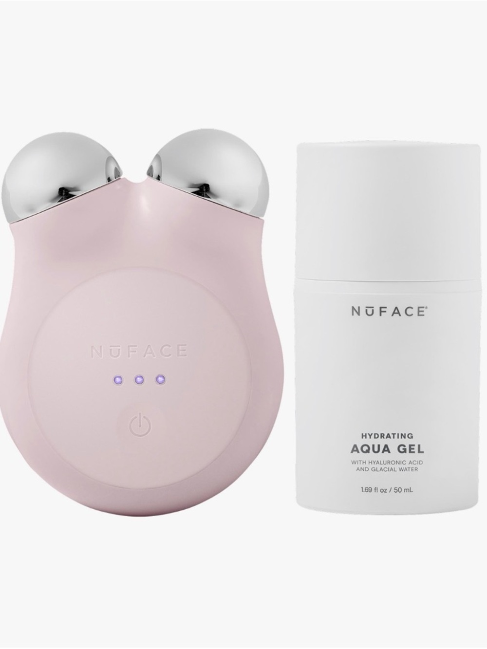NuFACE Mini Facial Toning Device with Hydrating Aqua Gel - Pink